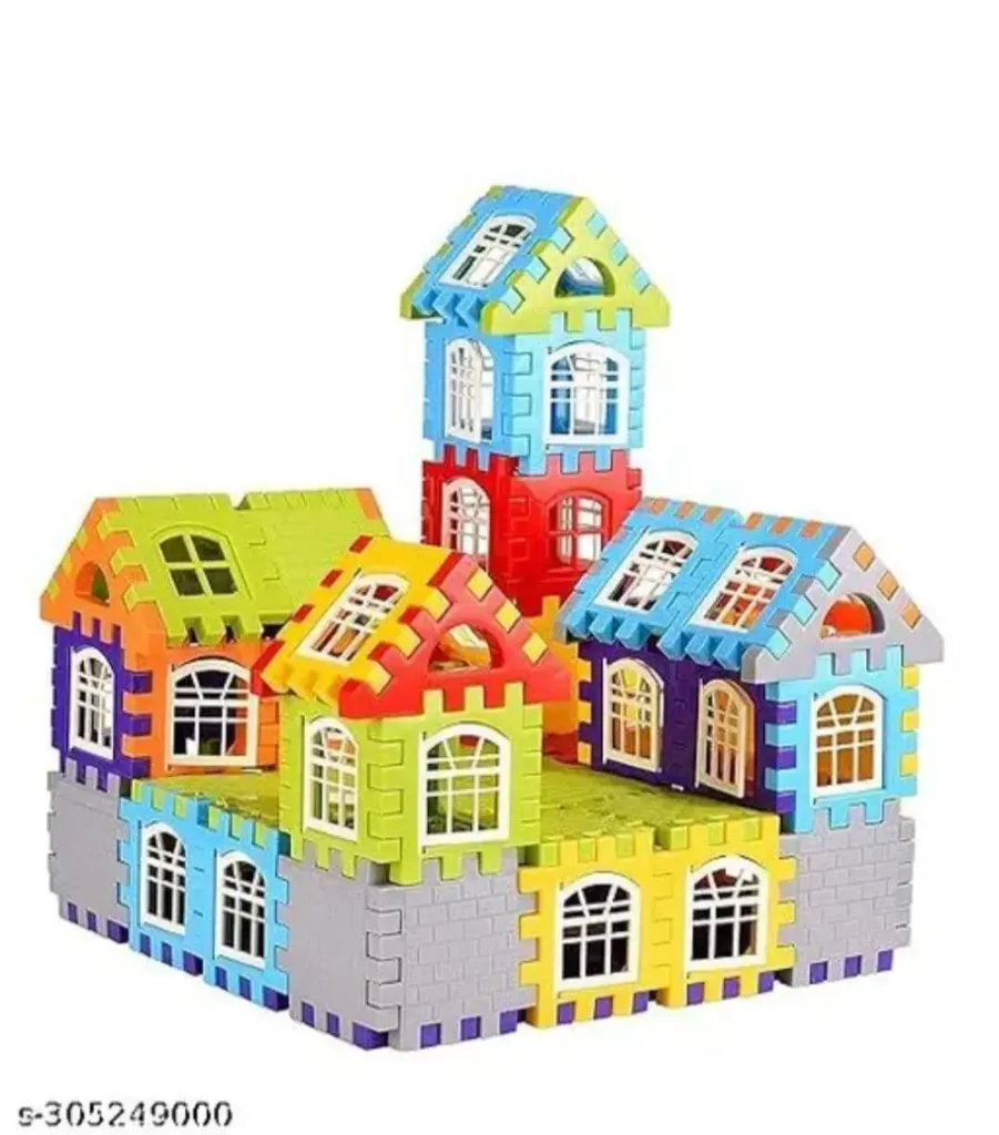Learning education block construction happy house gift set for kids