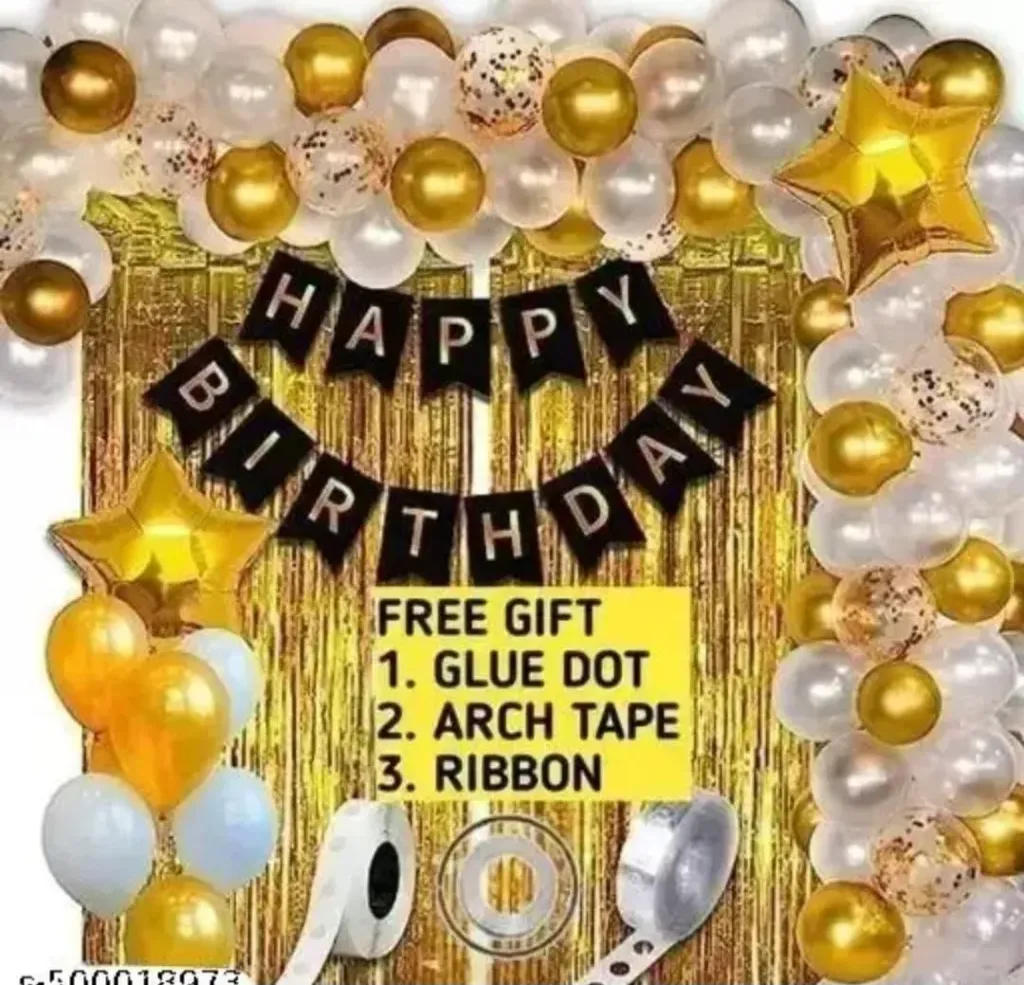 Birthday decoration items-32 pcs For kids and adults