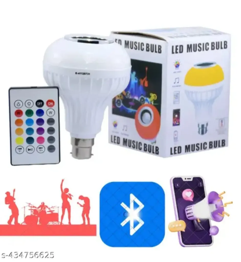Music Bulb 12 watt Led multicolor light bulb with bluetooth speaker and remote control