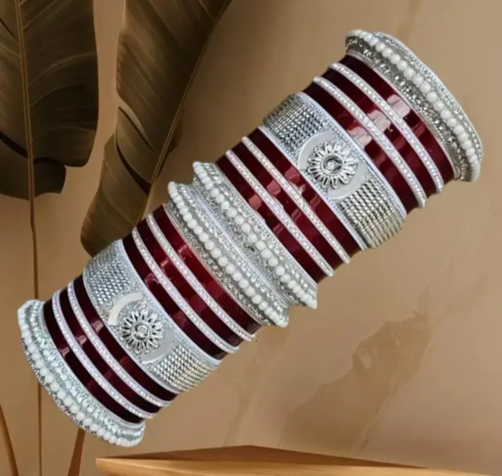 Great Quality Designer Chooda Elegant Bridal Chooda set For Women & Girls Bangels Kada/Punjabi Chooda For Womens & Girls (2.4)