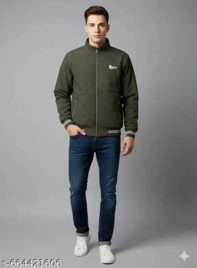 Olive green jacket for men (L)