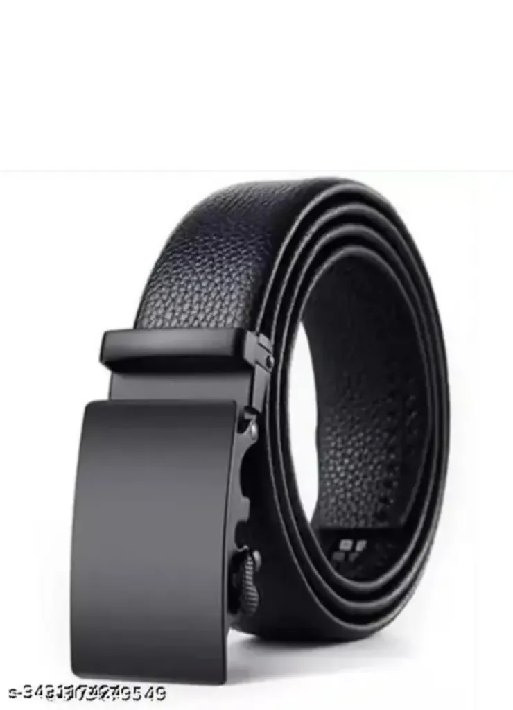 Leather Black Belt Pack of 1 (30)