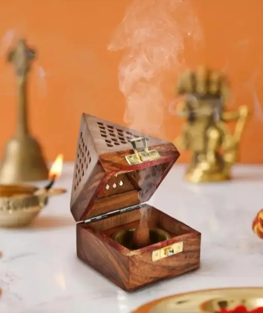 Wooden dhoopbatti holder Incense Stick holder lobandaan