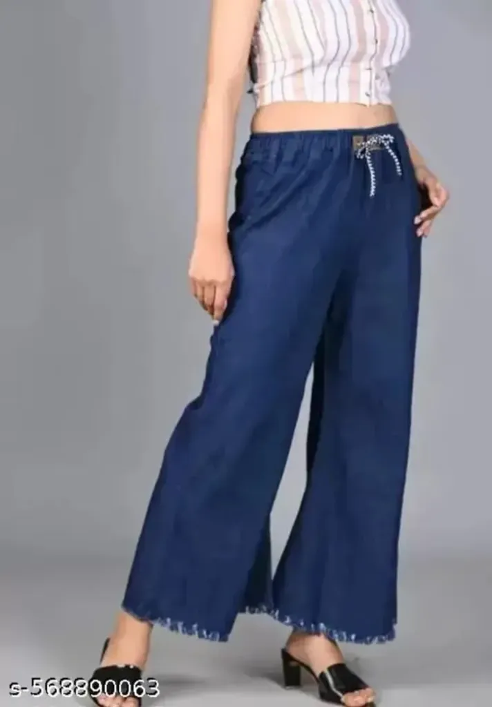 Stylish Denim Jeans Plazo