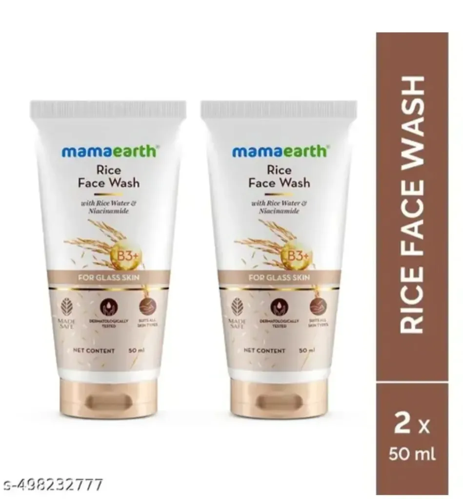 Mamaearth Rice Face Wash 50ml Combo Pack Of 2