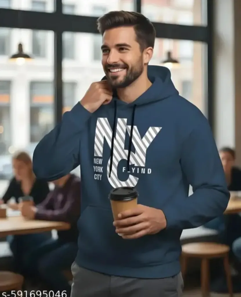 Fleece Winter Hoodie With Kangaru Pocket (M)