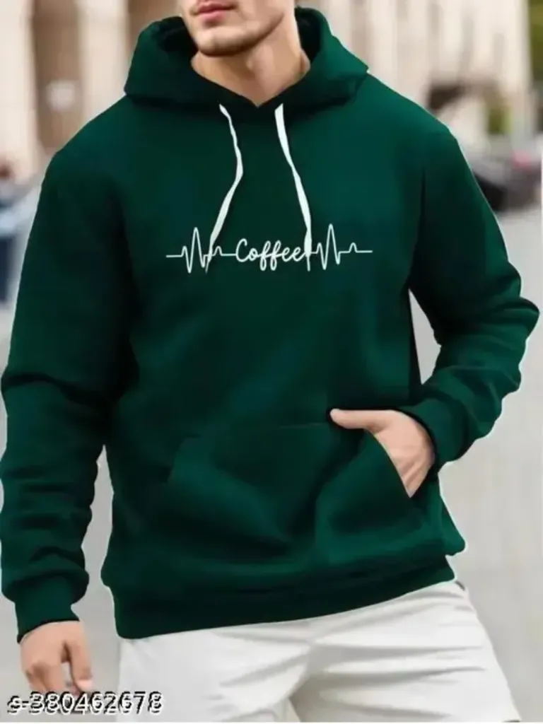Men Sweatshirt Cotton Hooded Neck (M)